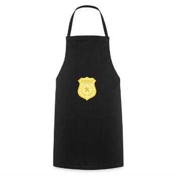 Grammatik Polizei Rechtschreibung Deutschlehrer - Kochschürze - Schwarz - Vorne - AI Model Male 185 dark (185cm)