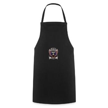 Ne sous-estimez jamais un vieil homme qui est fauconnier - Tablier de cuisine - noir - Devant - AI Model Male 185 dark (185cm)