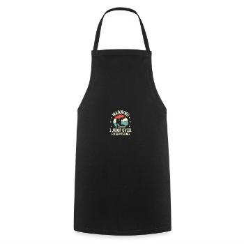 Funny Freerunning I Jump Over Everything Parkour - Cooking Apron - black - Front - AI Model Male 185 dark (185cm)