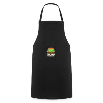 Everyday I'm Brusselin Funny brussel sprout - Cooking Apron - black - Front - AI Model Male 185 dark (185cm)