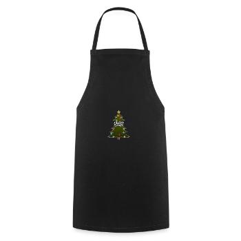 Ä Tännsch'n Please! lustiger Weihnachtsbaum Spruch - Kochschürze - Schwarz - Vorne - AI Model Male 185 dark (185cm)