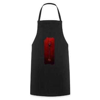 Piercing Precision: Arrow - Cooking Apron - black - Front - AI Model Male 185 dark (185cm)