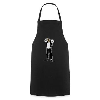 Rockabilly Boy - Cooking Apron - black - Front - AI Model Male 185 dark (185cm)