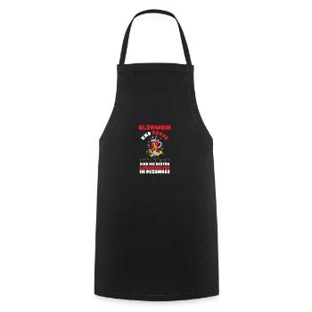 Santa Claus Christmas School Teacher - Cooking Apron - black - Front - AI Model Male 185 dark (185cm)