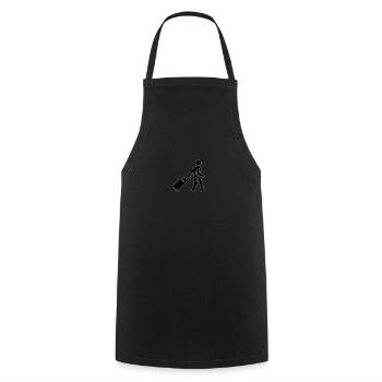 Touriste - Tablier de cuisine - noir - Devant - AI Model Male 185 dark (185cm)