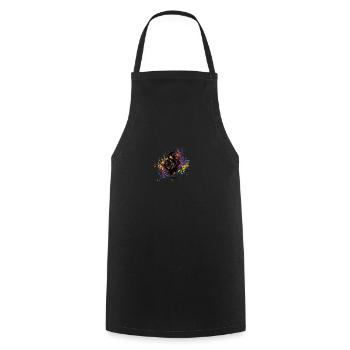 mountain bike - Cooking Apron - black - Front - AI Model Male 185 dark (185cm)
