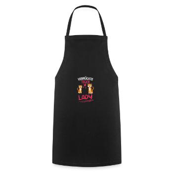 Raubtier Tiger Lady Frauen Geschenk Lustiges Tiger - Kochschürze - Schwarz - Vorne - AI Model Male 185 dark (185cm)