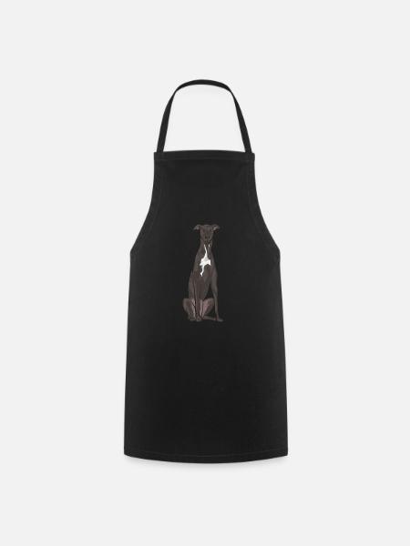 Lévrier italien Greyhound Chiens - Tablier de cuisine - noir