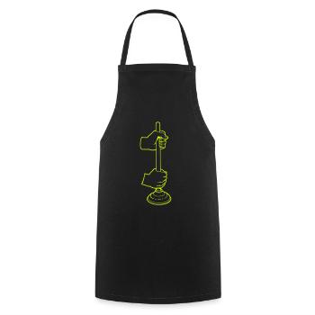 toilet lump pool outlet occupation - Cooking Apron - black - Front - AI Model Male 185 dark (185cm)