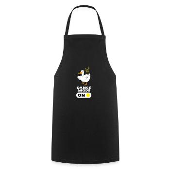 Ente tanzen Spruch Dance Mode On - Kochschürze - Schwarz - Vorne - AI Model Male 185 dark (185cm)