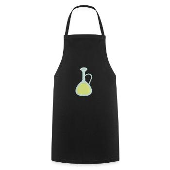 olive oil - Cooking Apron - black - Front - AI Model Male 185 dark (185cm)