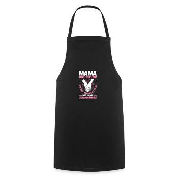Maman et fille - Tablier de cuisine - noir - Devant - AI Model Male 185 dark (185cm)