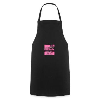 Nom de jeune fille Heida - Tablier de cuisine - noir - Devant - AI Model Male 185 dark (185cm)