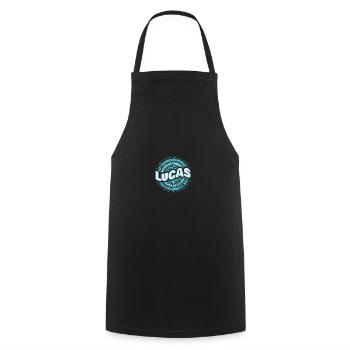Lucas - Kochschürze - Schwarz - Vorne - AI Model Male 185 dark (185cm)