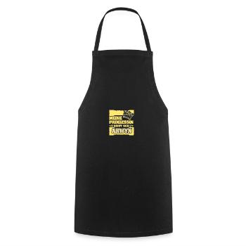 Nom de la fille Arwyn - Tablier de cuisine - noir - Devant - AI Model Male 185 dark (185cm)