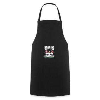 Passer du temps avec mes Snowmies - Tablier de cuisine - noir - Devant - AI Model Male 185 dark (185cm)