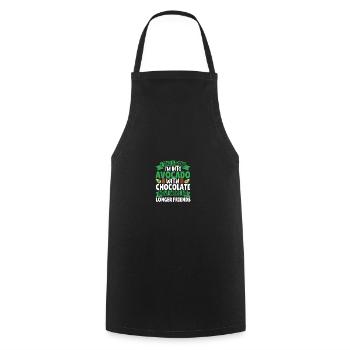 I told a Friend I'm into Avocado with Chocolate - Cooking Apron - black - Front - AI Model Male 185 dark (185cm)