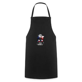 Tschechische Republik - Kochschürze - Schwarz - Vorne - AI Model Male 185 dark (185cm)