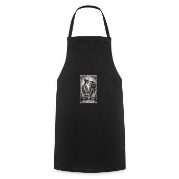 The Lovers Skeleton Gothic Tarot Art - Cooking Apron - black - Front - AI Model Male 185 dark (185cm)