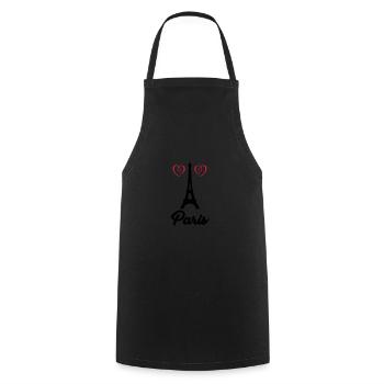 eiffel tower paris - Kochschürze - Schwarz - Vorne - AI Model Male 185 dark (185cm)