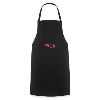 PARIS Eiffel Tower Vibe Elegance Urban - Kochschürze - Schwarz - Vorne - AI Model Male 185 dark (185cm)