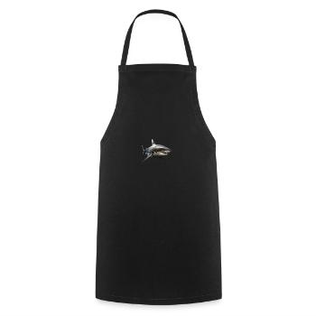 Great White Shark - Cooking Apron - black - Front - AI Model Male 185 dark (185cm)