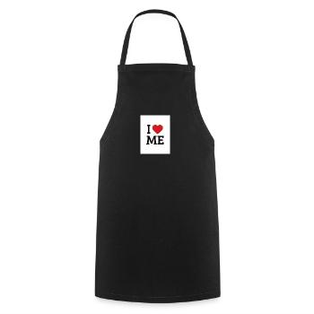 Ich liebe mich - Kochschürze - Schwarz - Vorne - AI Model Male 185 dark (185cm)