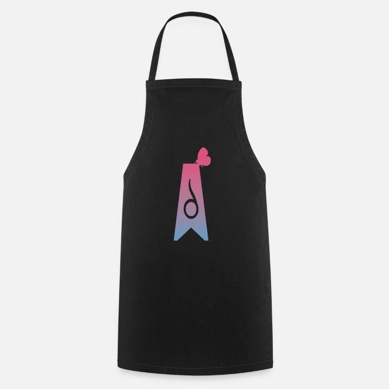 Logo AD de la Saint-Valentin - Tablier de cuisine - noir