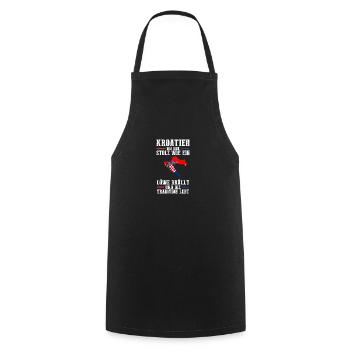 Croate Croate Croatie - Tablier de cuisine - noir - Devant - AI Model Male 185 dark (185cm)