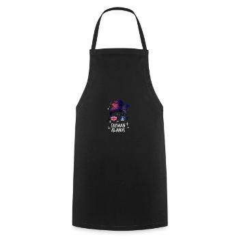 Cayman Islands - Cooking Apron - black - Front - AI Model Male 185 dark (185cm)