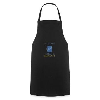 elevator elevator mechanic repair gift - Cooking Apron - black - Front - AI Model Male 185 dark (185cm)