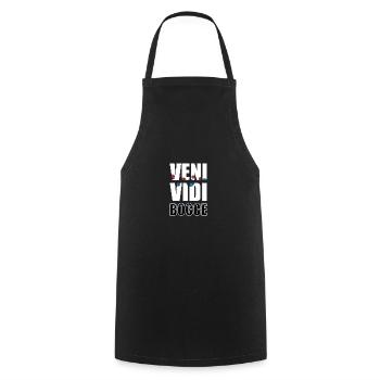 Boccia Ball Lawn Bowling Cadeau - Tablier de cuisine - noir - Devant - AI Model Male 185 dark (185cm)