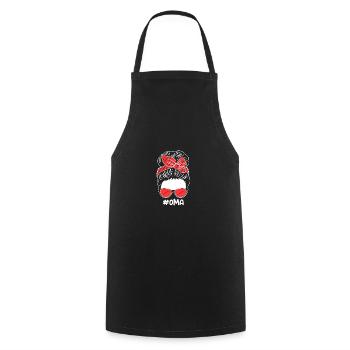 Flutist Grandma Flute - Cooking Apron - black - Front - AI Model Male 185 dark (185cm)