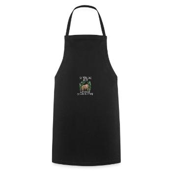 Müde Spruch Faultier Schlafanzug Mädchen Damen - Kochschürze - Schwarz - Vorne - AI Model Male 185 dark (185cm)