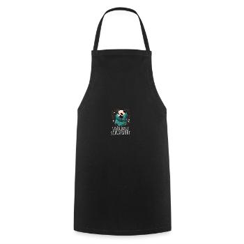 Lieblings Schlafshirt Panda Pandabär Nachtshirt - Kochschürze - Schwarz - Vorne - AI Model Male 185 dark (185cm)