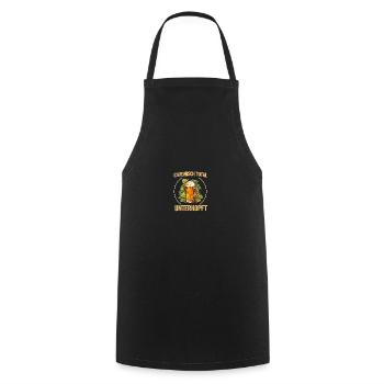 Chronisch Total Unterhopft Bier Party Spruch - Kochschürze - Schwarz - Vorne - AI Model Male 185 dark (185cm)