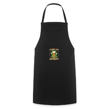 Chronisch Total Unterhopft Bier Party Spruch - Kochschürze - Schwarz - Vorne - AI Model Male 185 dark (185cm)