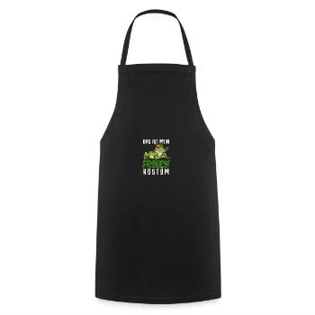 Das ist mein Frosch Kostüm Fasching Karneval - Kochschürze - Schwarz - Vorne - AI Model Male 185 dark (185cm)