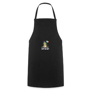 Frosch Happy Birthday Hoppy Birthday Cute Frog - Kochschürze - Schwarz - Vorne - AI Model Male 185 dark (185cm)
