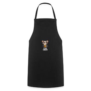 Lecker Bierchen Sad Hamster Meme Bier Mallorca - Kochschürze - Schwarz - Vorne - AI Model Male 185 dark (185cm)