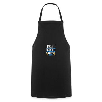 Lustiges JGA Shirt für den Männerabend - Kochschürze - Schwarz - Vorne - AI Model Male 185 dark (185cm)