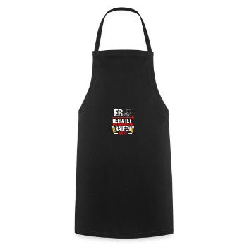 Männer Outfitfür den Junggesellenabschied - Kochschürze - Schwarz - Vorne - AI Model Male 185 dark (185cm)