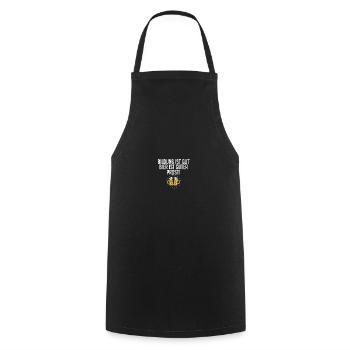 Bildung ist Gut Bier ist Guter Prost Party Funny - Kochschürze - Schwarz - Vorne - AI Model Male 185 dark (185cm)
