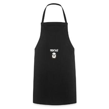 Kürzeste Gruselgeschichte Montag Geist Halloween - Kochschürze - Schwarz - Vorne - AI Model Male 185 dark (185cm)