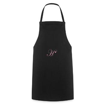 Monogram H Heart Vine - Cooking Apron - black - Front - AI Model Male 185 dark (185cm)