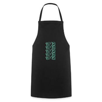 Anniversaire 1962 - Tablier de cuisine - noir - Devant - AI Model Male 185 dark (185cm)