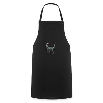 Velociraptor blue - Cooking Apron - black - Front - AI Model Male 185 dark (185cm)