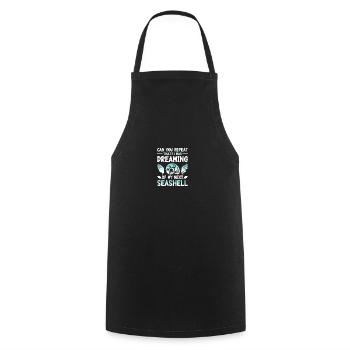 Womens Shelling Shell Collecting Seashells - Cooking Apron - black - Front - AI Model Male 185 dark (185cm)