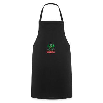Soulevé de terre et dragons RPG Workout Gym - Tablier de cuisine - noir - Devant - AI Model Male 185 dark (185cm)