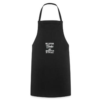 Cayuga Duck Enclosure Stuffed Animal Food Cayuga - Cooking Apron - black - Front - AI Model Male 185 dark (185cm)